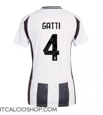 Juventus Federico Gatti #4 Prima Maglia Femmina 2024-25 Manica Corta